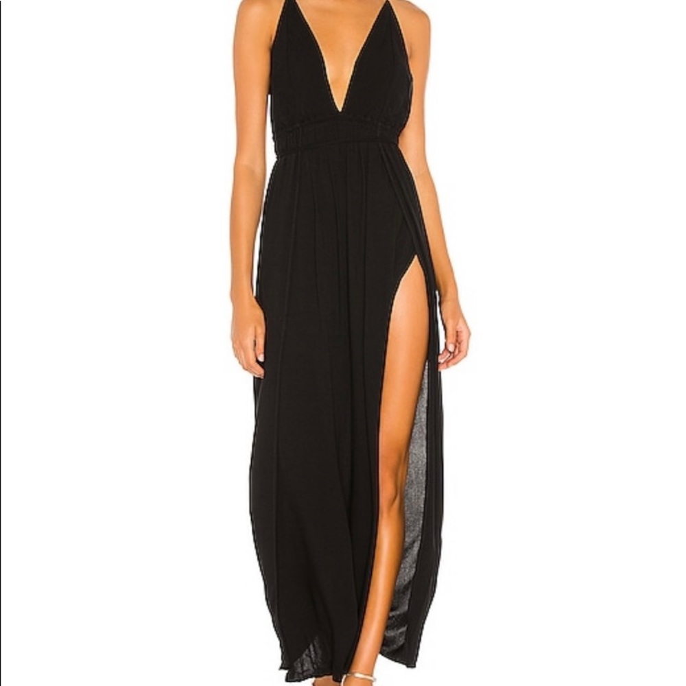 River solid triangle plunge dress from Revolve #Revolve